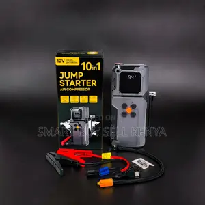 10-in-1 Car Jump Starter With Digital Air Compressor Inflator
