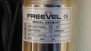 Freevel Electric Deepwell Submersible Water Pump 0.5hp / 4sdm307