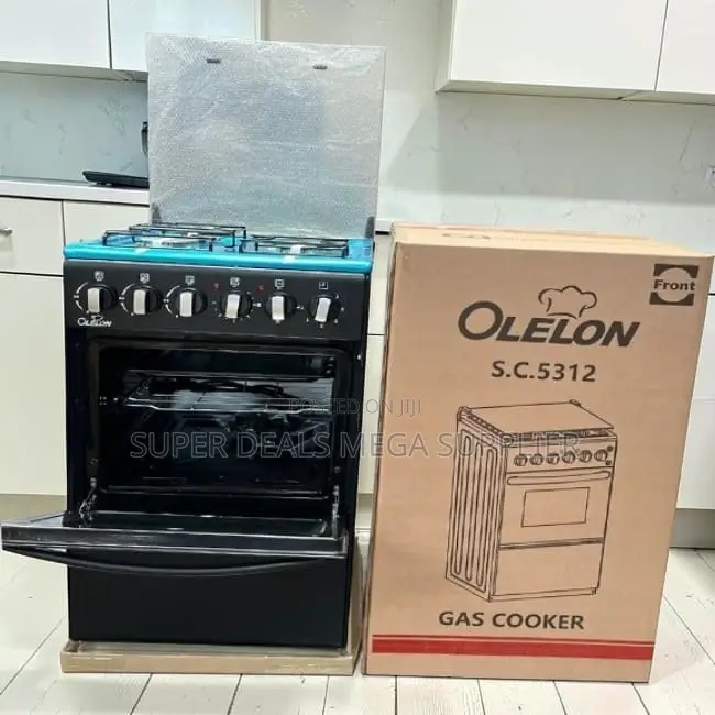 Durable Free Standing 4 Gas Cooker Burner With Electric Oven