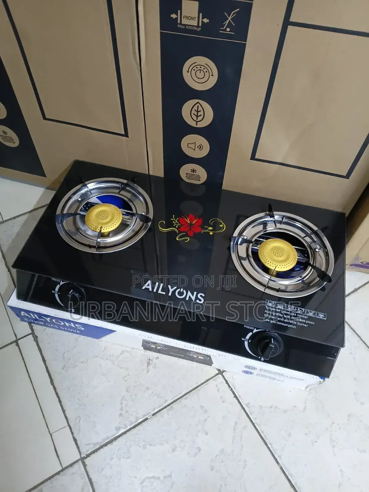 Ailyons Tempered Glass 2 Burner Cooker