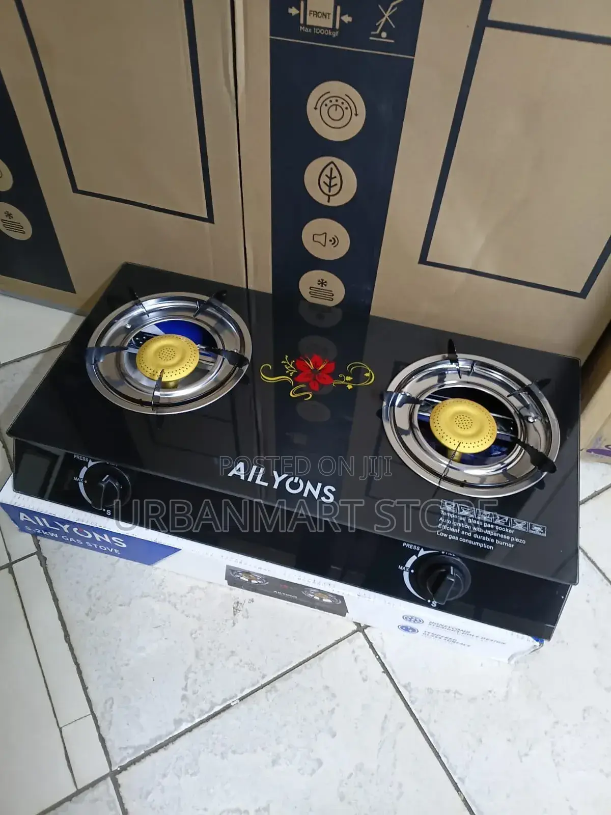 Ailyons Tempered Glass 2 Burner Cooker