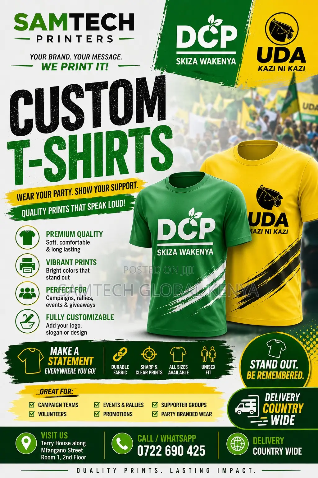 Campaign T-Shirt Branding Services Available