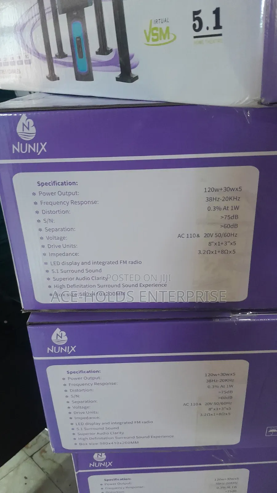 Nu-8809 - 5.1 Ch Nunix Multimedia Home-Theatre Speaker System (270w)