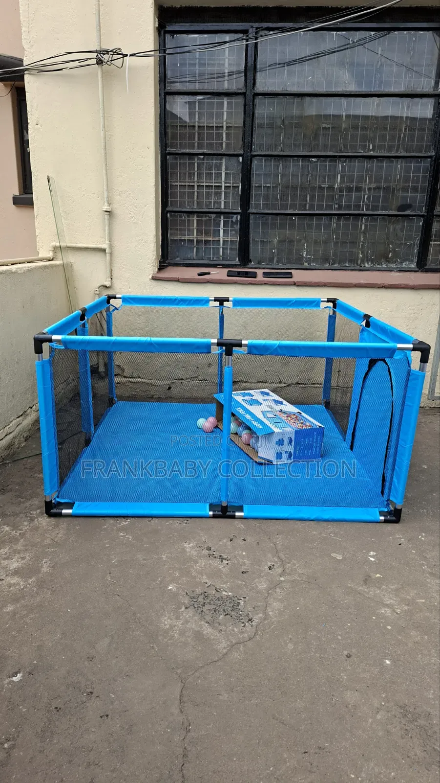 Portable Kids Play Fence With Zipper Door