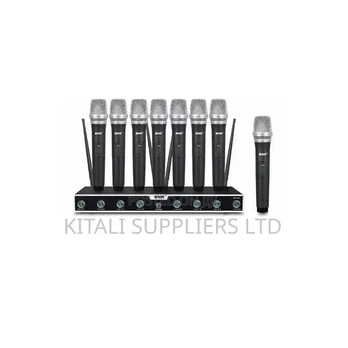 BNK Bk8800 Professional 8-Channel Uhf Wireless Handheld Microphone
