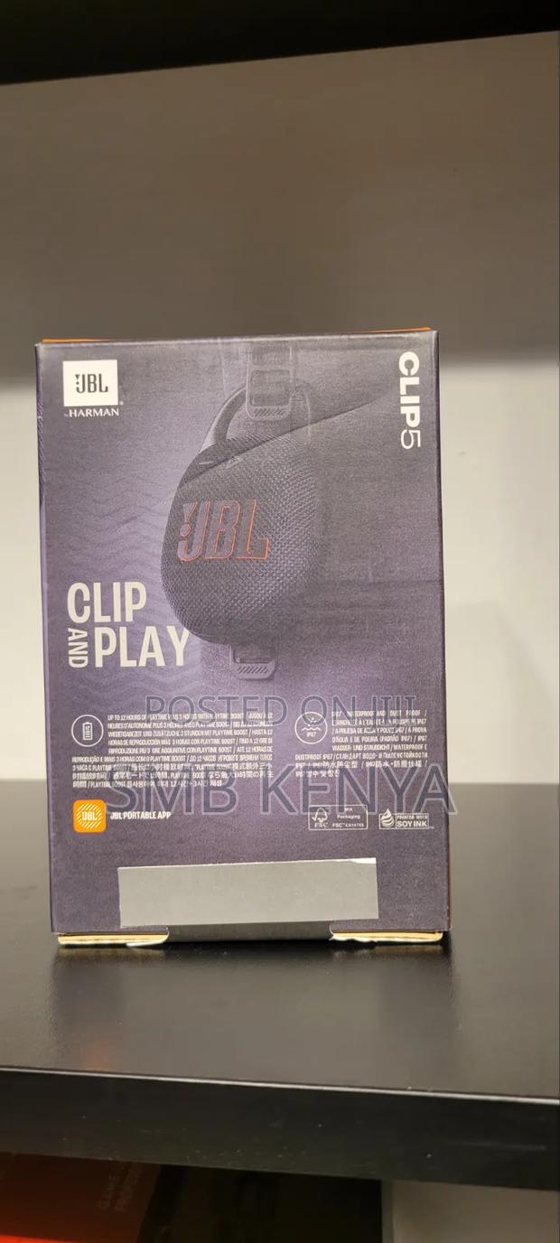 JBL Clip 5-7watts Portable Waterproof Speaker-Black - thumbnail 2