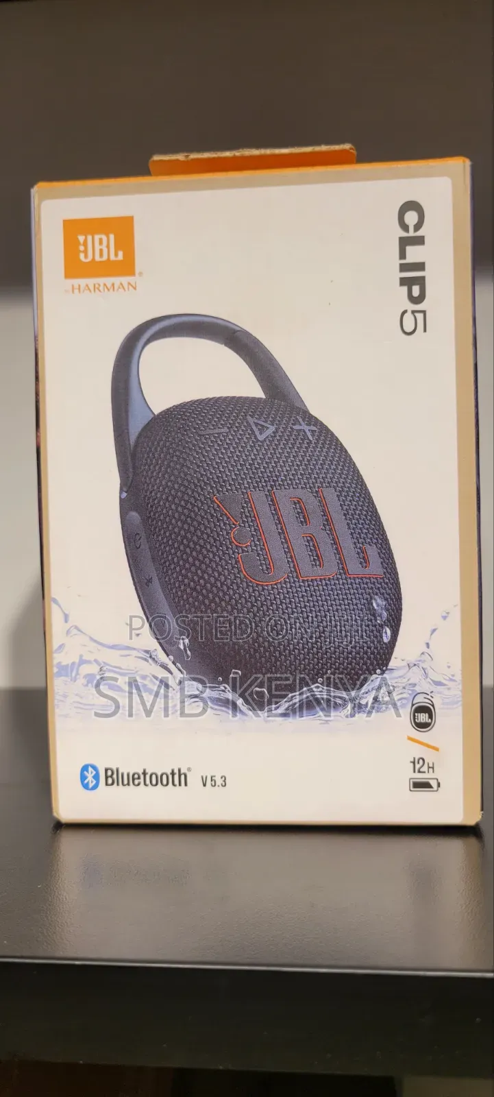 JBL Clip 5-7watts Portable Waterproof Speaker-Black