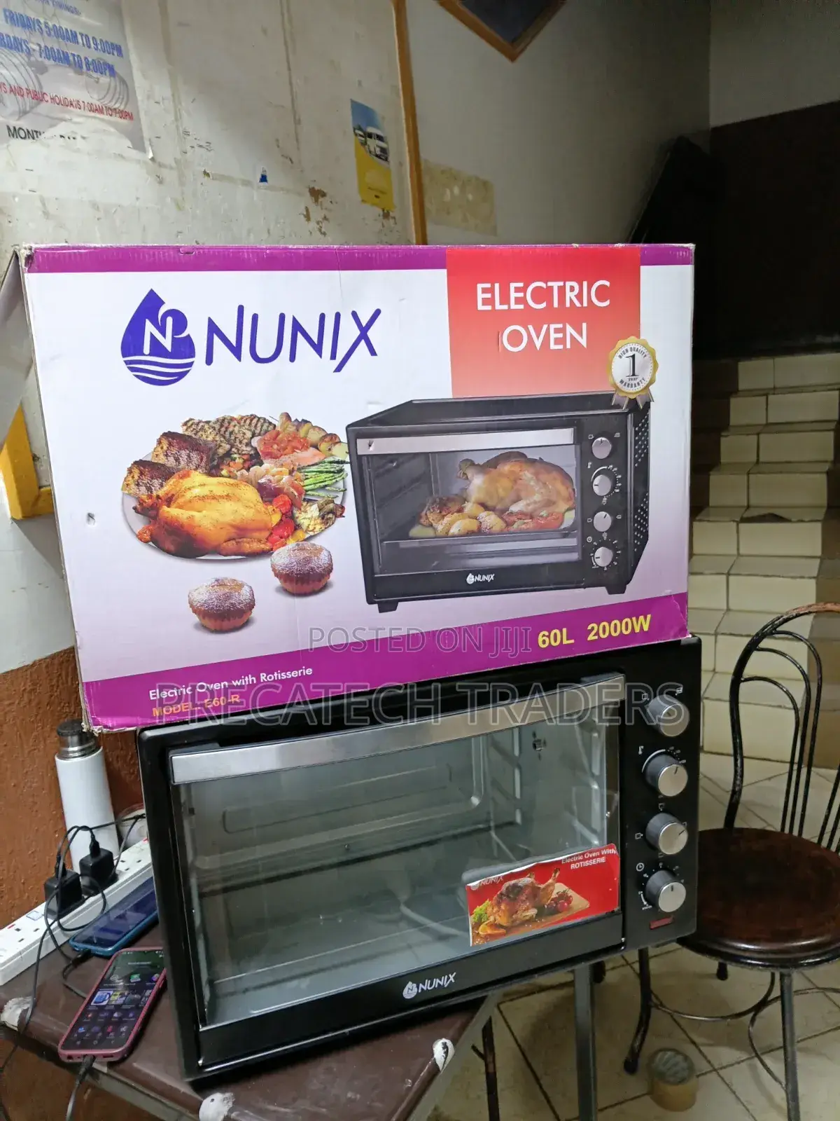 60l Nunix Electric Baking Oven – 2000w