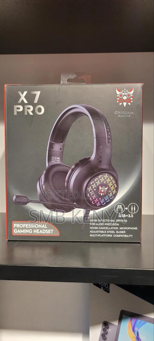 Onikuma X7 Pro RGB Wired Gaming Headset With Microphone (Black)