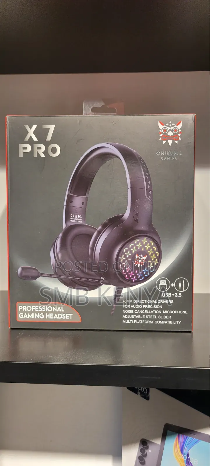 Onikuma X7 Pro RGB Wired Gaming Headset With Microphone (Black)