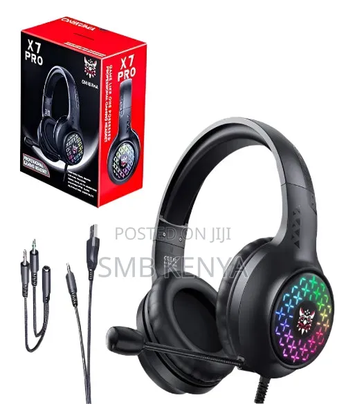 Onikuma X7 Pro RGB Wired Gaming Headset With Microphone (Black)