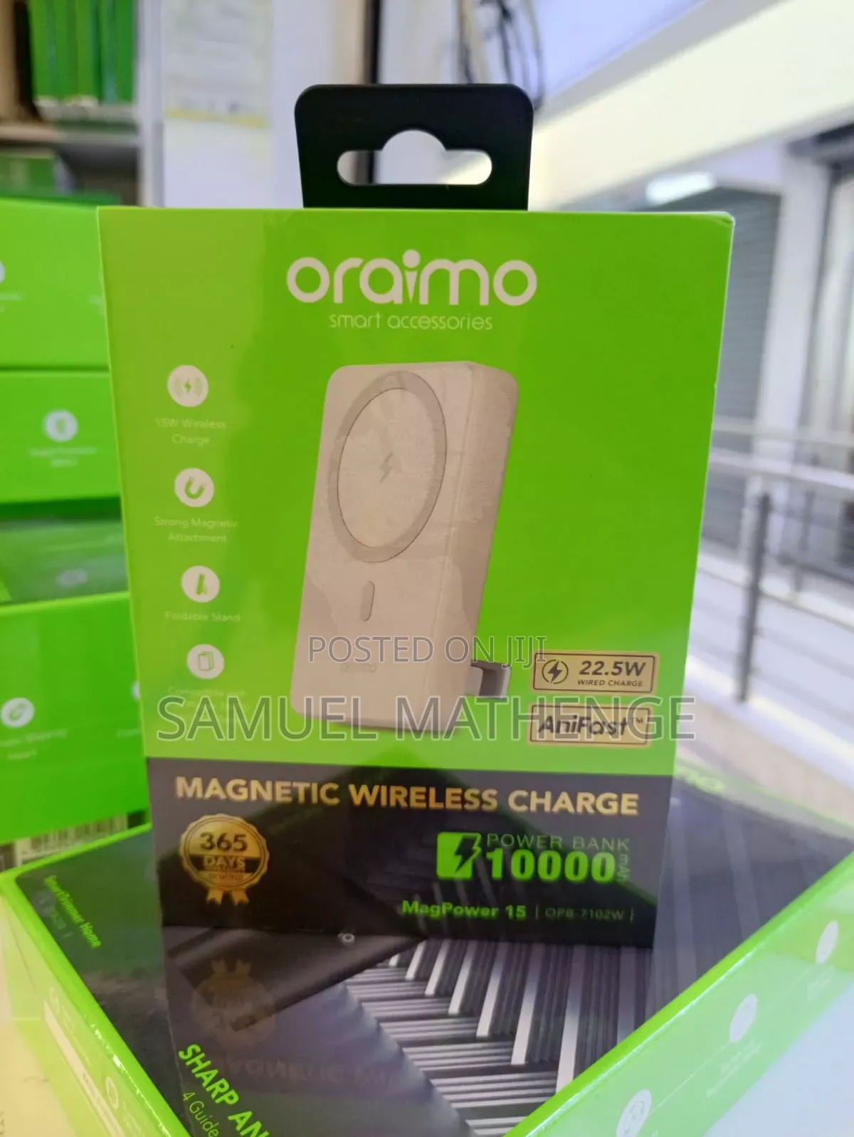 Oraimo Magpower 15 Magnetic Wireless Charger Power Bank 10000mah