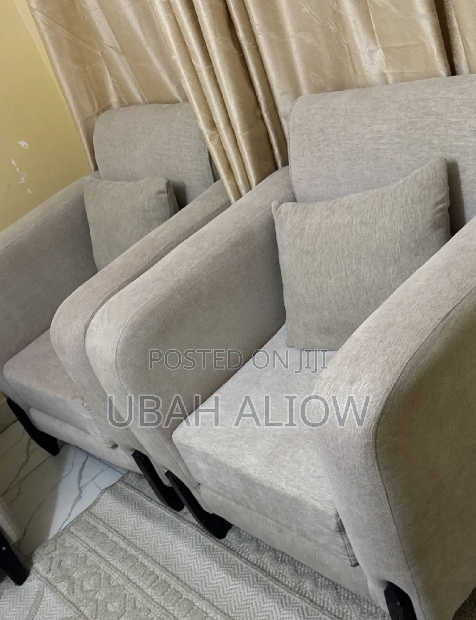 7 Seater Fabric Armchair Sofa