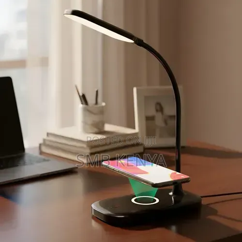 Stylish Led Lamp With Wireless Charging For Home And Office Use