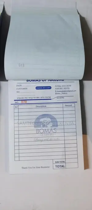 Receipt Books Available