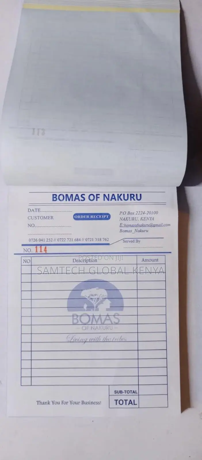 Receipt Books Available