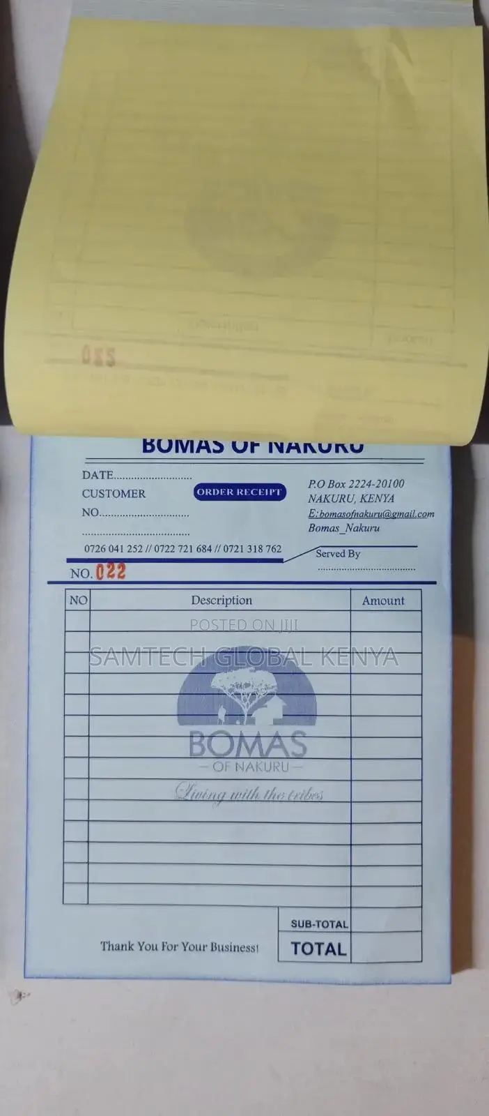 Receipt Books Available