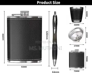 Premium Leather-wrapped Flask Men’S Gift Set