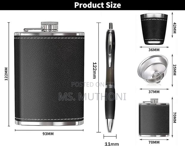 Premium Leather-wrapped Flask Men’S Gift Set - thumbnail 3