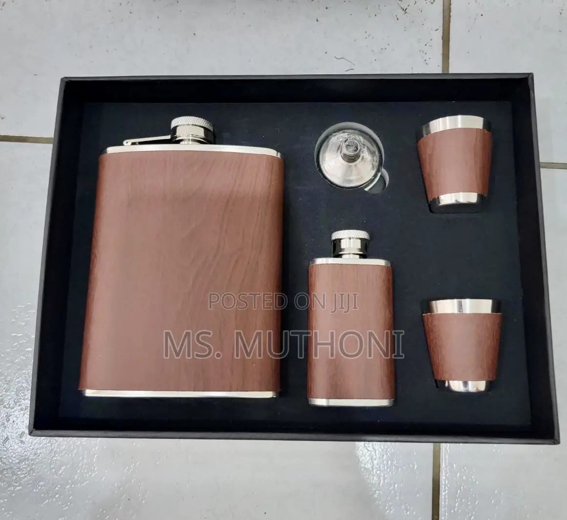 Brown Dual-Flask Gift Set