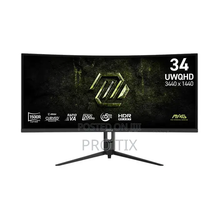 Gaming Monitor Msi Mag 34 Inch WQHD 200hz 342cqrf E20
