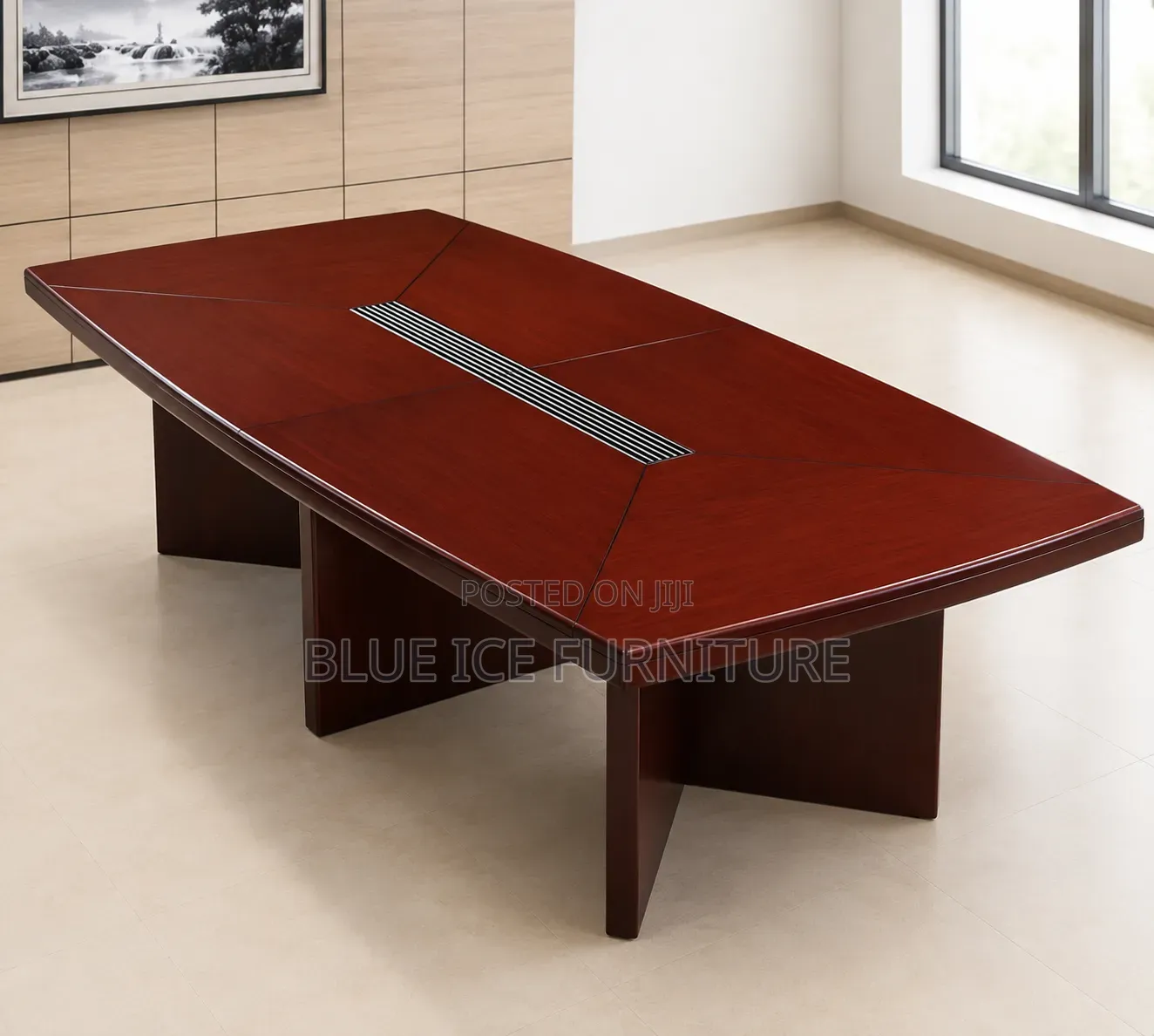 Boardroom Table 2.4m Mahogany Wood