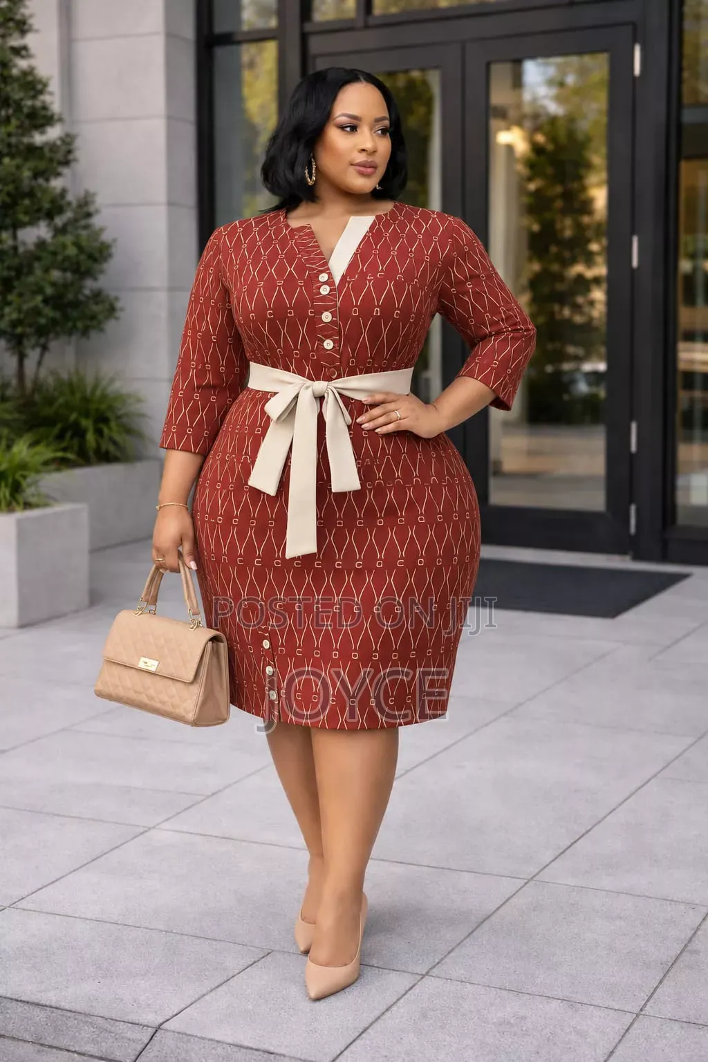 Straight Checked Dress