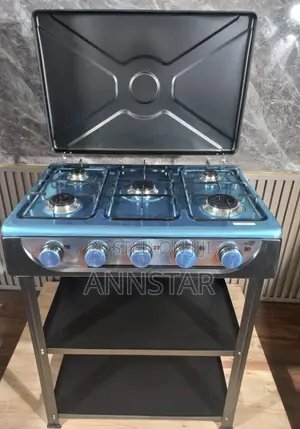 Starlux 5 Burner Standing Cooker With Shelves