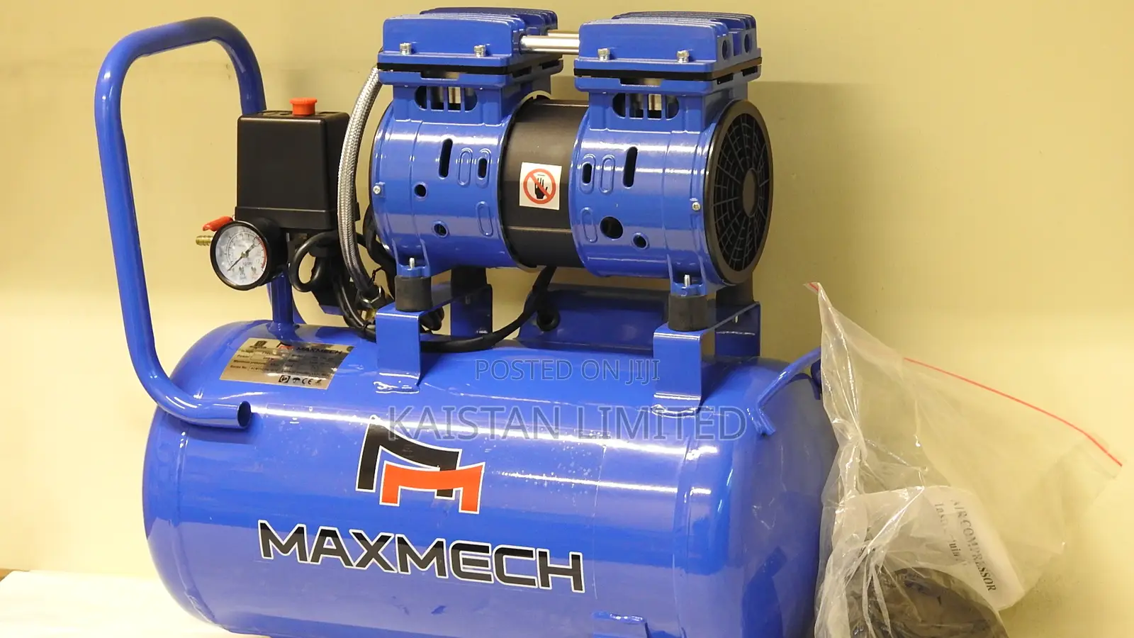 Maxmech 650w Low Noise Silent Air Compressor – 25l Oil-Free Tank