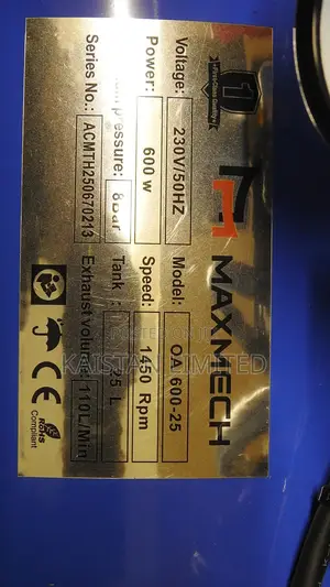 Maxmech 650w Low Noise Silent Air Compressor – 25l Oil-Free Tank