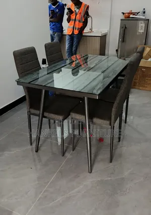 Gray 4 Seater Dining Table Set