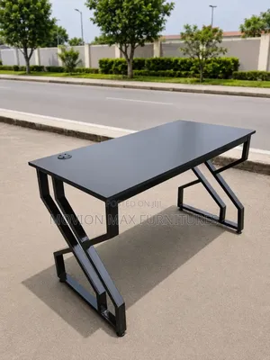Gray Office Table Metallic Table