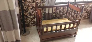 Wooden Baby Cot With Matress
