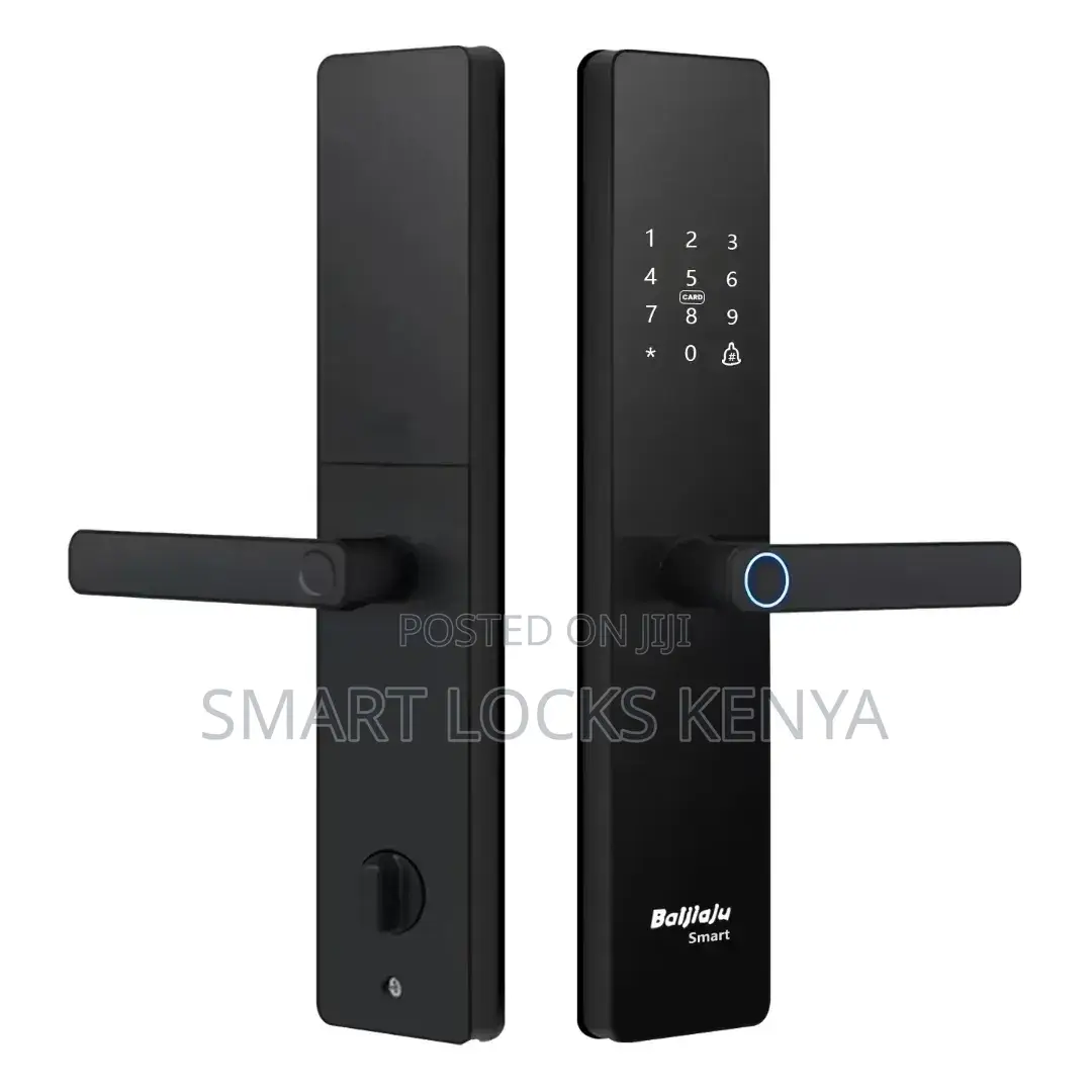 Smart Lock Black Electric Fingerprints Passwords Cards Digital Lock
