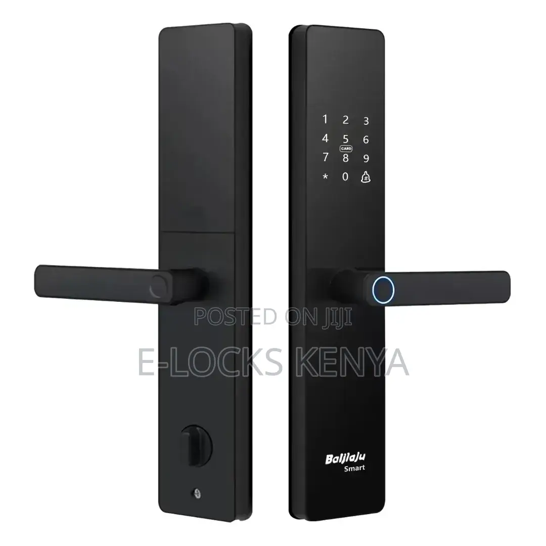 Smart Lock Black Electric Fingerprints Passwords Cards Digital Lock
