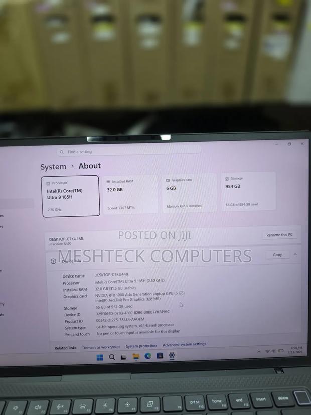 Laptop Dell Precision 5490 32GB Intel Core Ultra 9 SSD 1T - thumbnail 3