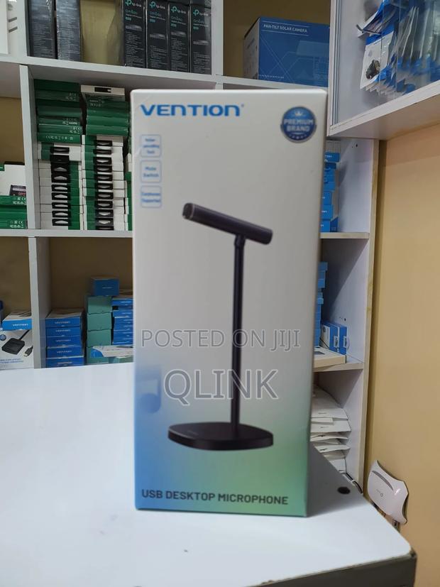 Vention USB Desktop Microphone With Mute Button Black - main view