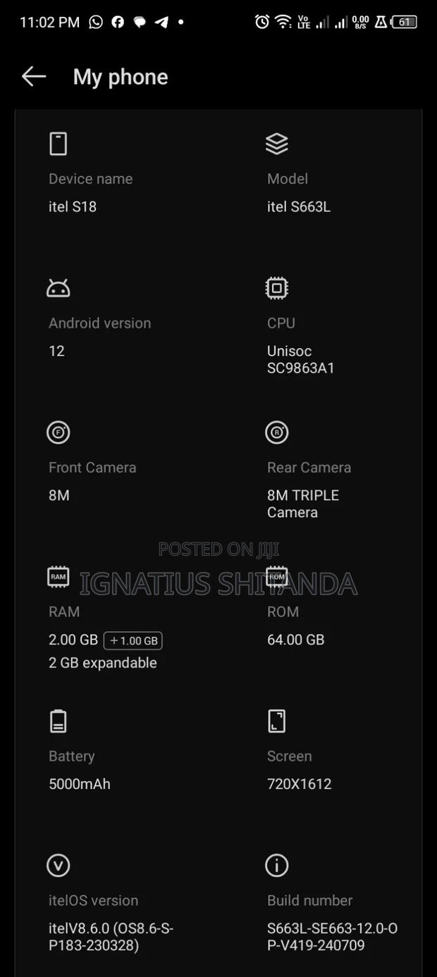 Itel S18 64 GB Blue - thumbnail 3