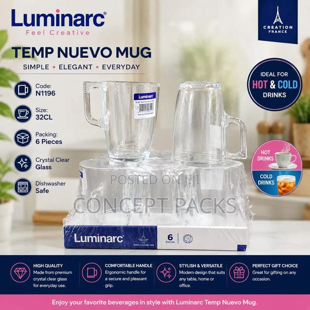 6pc Set Luminarc New Morning Mug 320ml