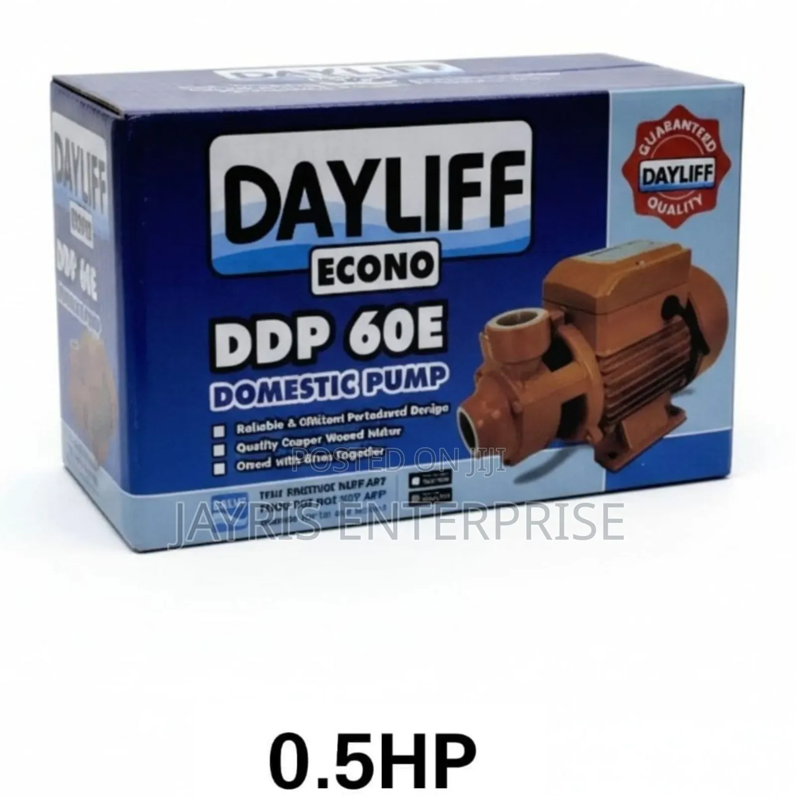 Dayliff 0.5hp Home Water Pump for Clean Water Transfer