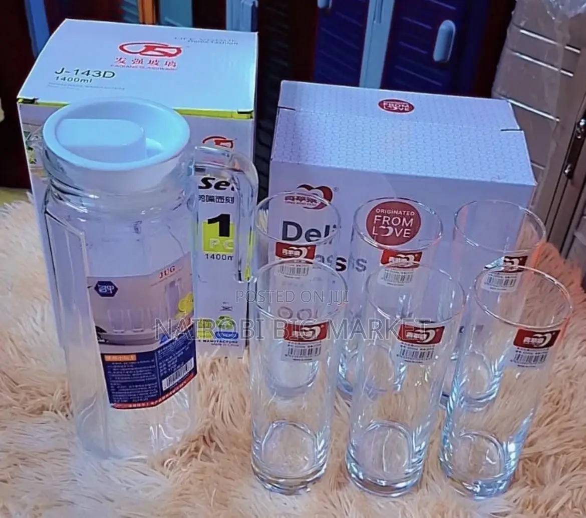 High Quality Water Set 6 PCS High Ball Glasses 1.3 LTRS Jug