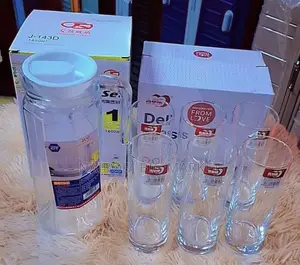 High Quality Water Set 6 PCS High Ball Glasses 1.3 LTRS Jug