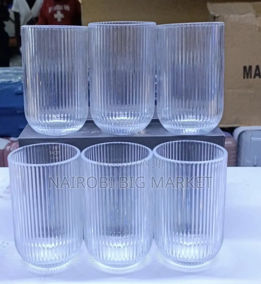 440ml Ribbed Juice / Water Glass