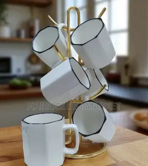 6 PCS Hexagon Mugs