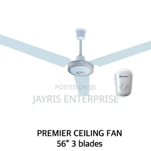 Premier 56-Inch Ceiling Fan - Quiet Powerful Motor With 5-Step Control