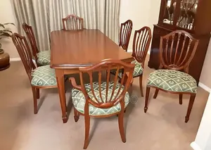 Hepplewhite Dining Room Set 1 Table 7 Chairs