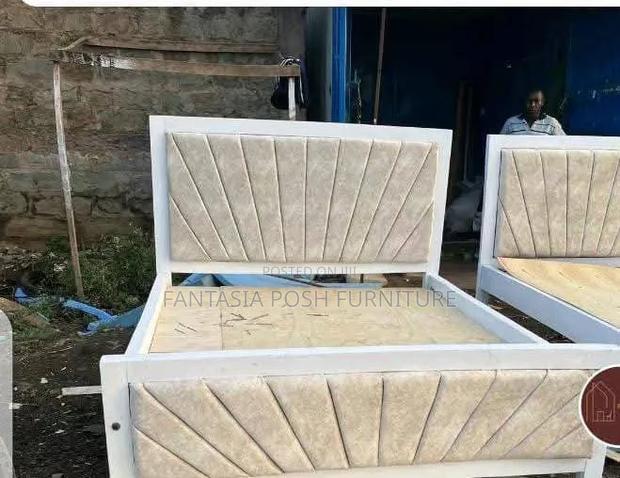 White/Grey/Cream Mocket Beds 5 by 6 + Free Delivery - thumbnail 2