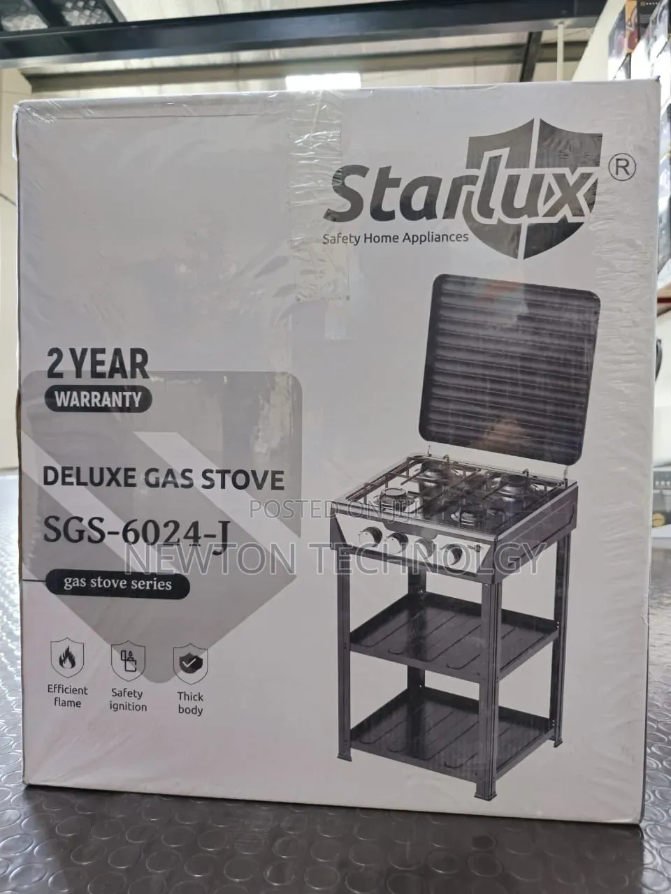 Starlux 4 Burner Cooker With Shelves