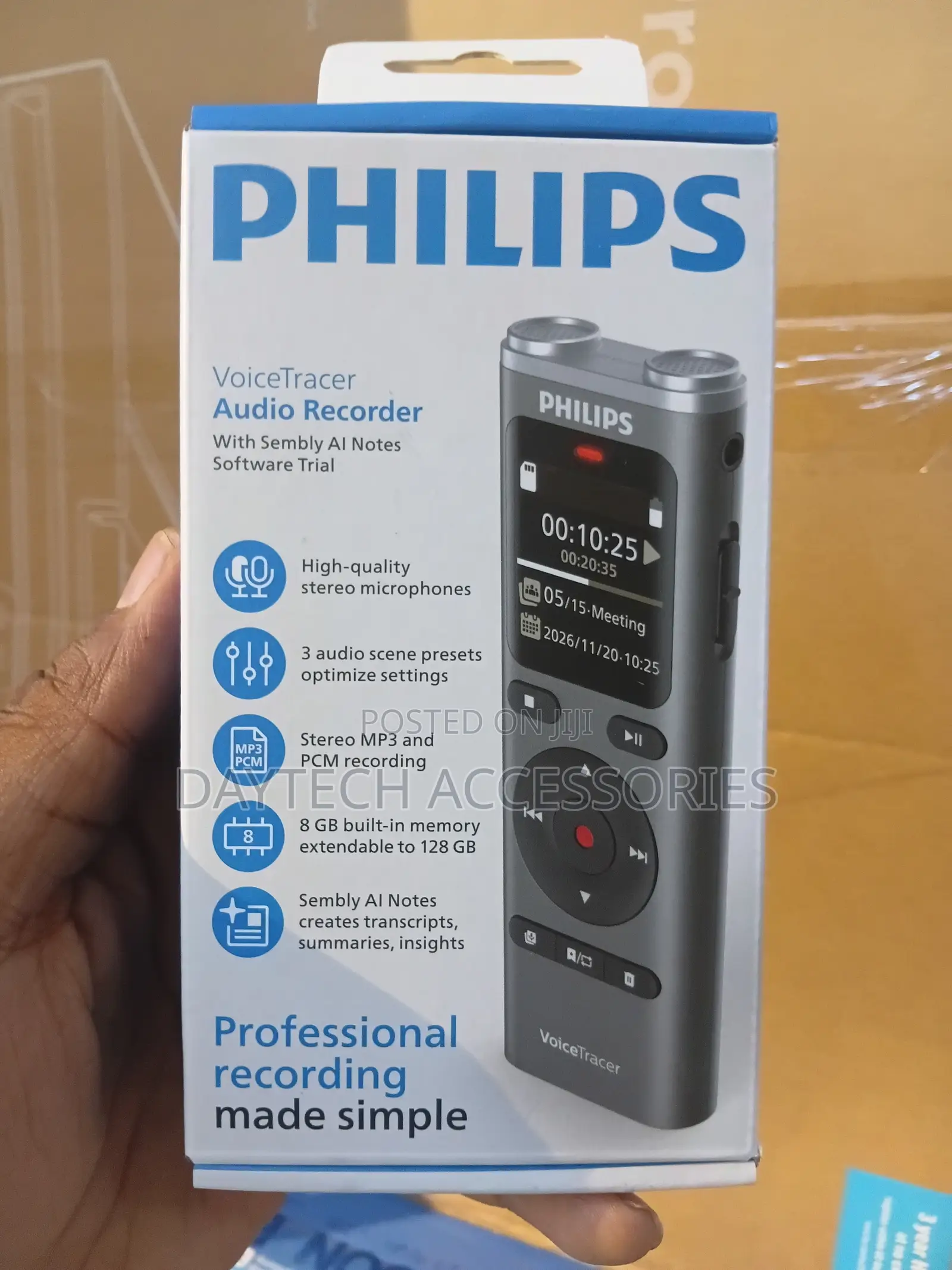 Philips Dvt2075 Voicetracer Audio Recorder - Grey