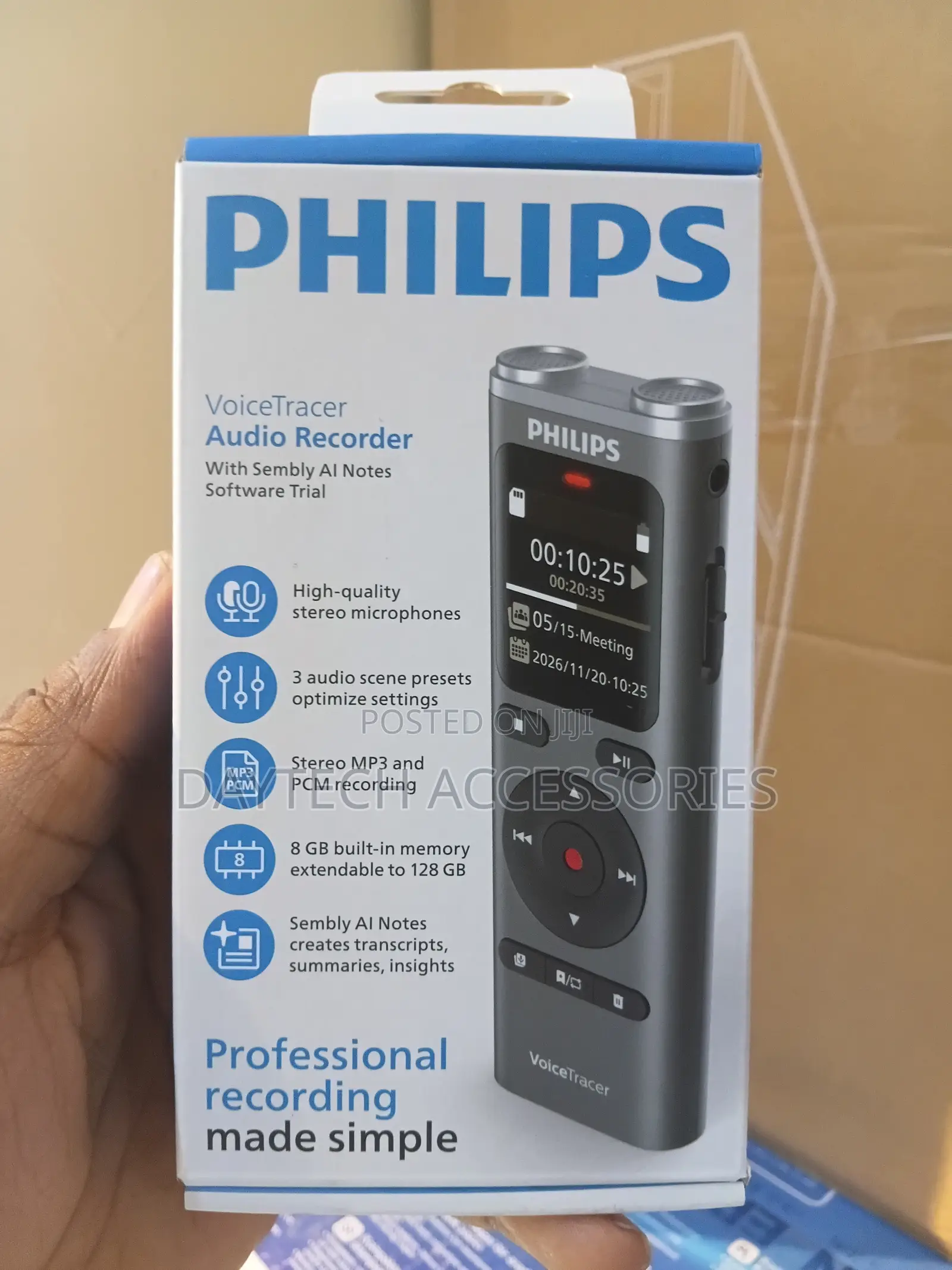 Philips Dvt2075 Voicetracer Audio Recorder - Grey